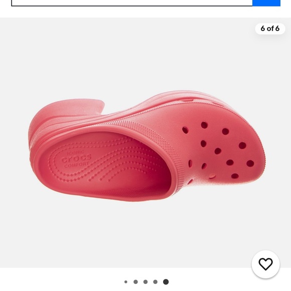 CROCS Women's Hyper Pink Siren Platform Clogs - Picture 2 of 6